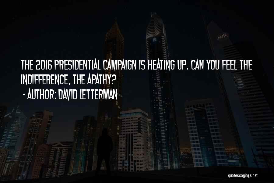 Presidential Campaigns Quotes By David Letterman