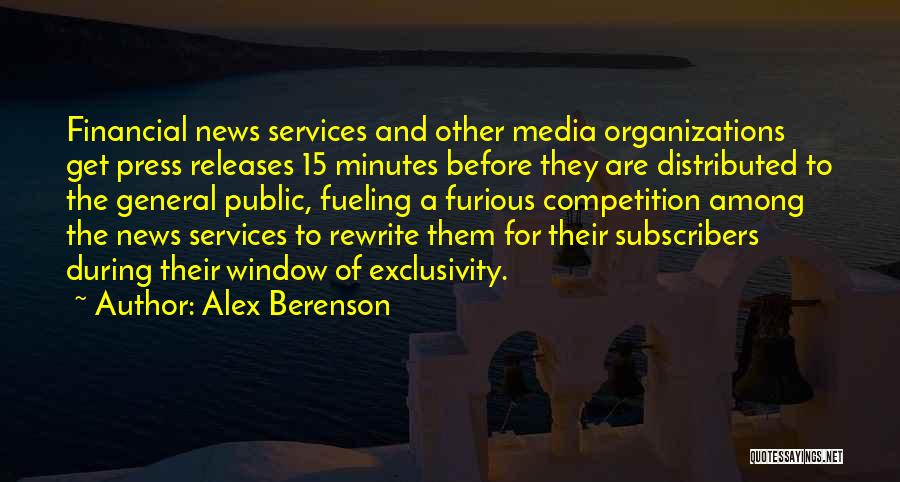 Press Media Quotes By Alex Berenson