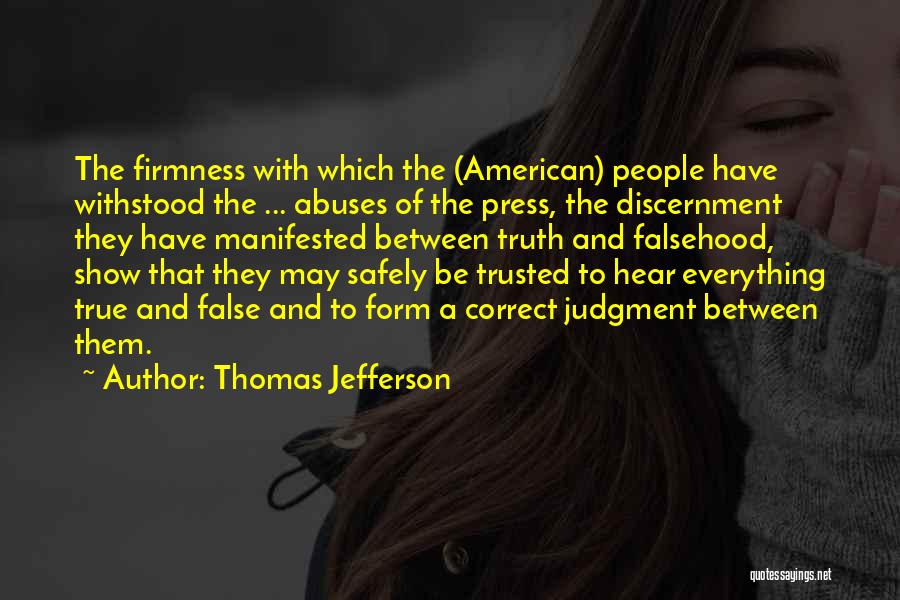 Press Quotes By Thomas Jefferson