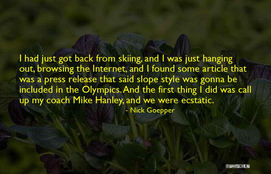 Press Release Without Quotes By Nick Goepper Press Release Without Quotes By Nick Goepper