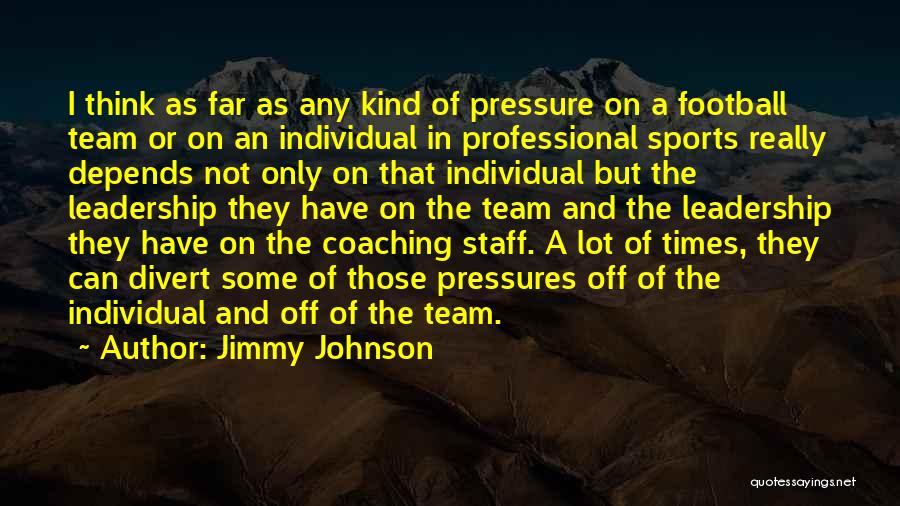 Pressures Quotes By Jimmy Johnson