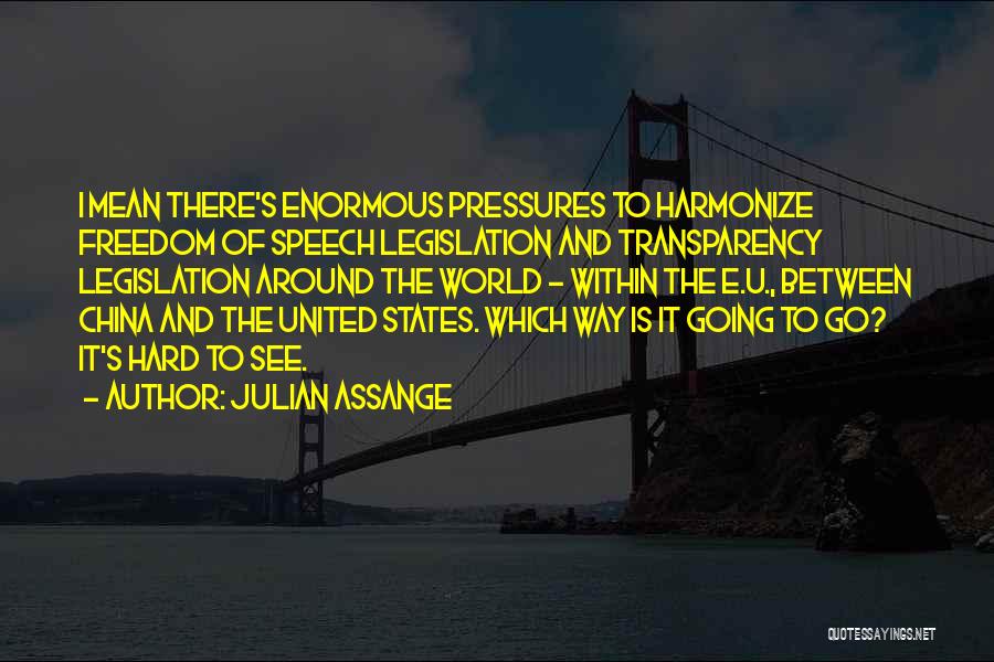 Pressures Quotes By Julian Assange