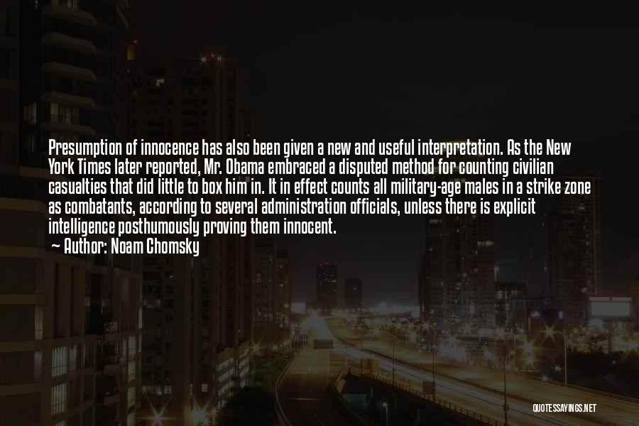 Presumption Of Innocence Quotes By Noam Chomsky