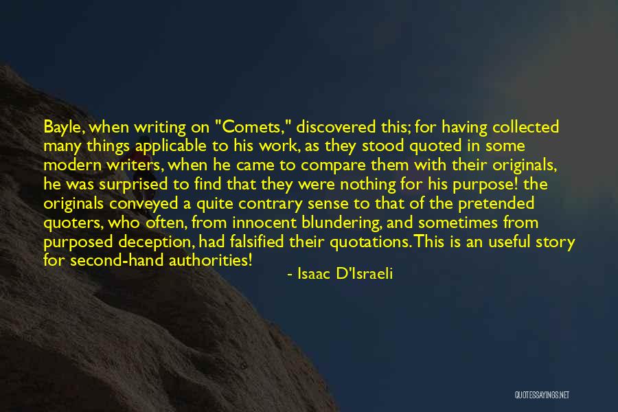 Pretended Falsified Quotes By Isaac D'Israeli Pretended Falsified Quotes By Isaac D'Israeli