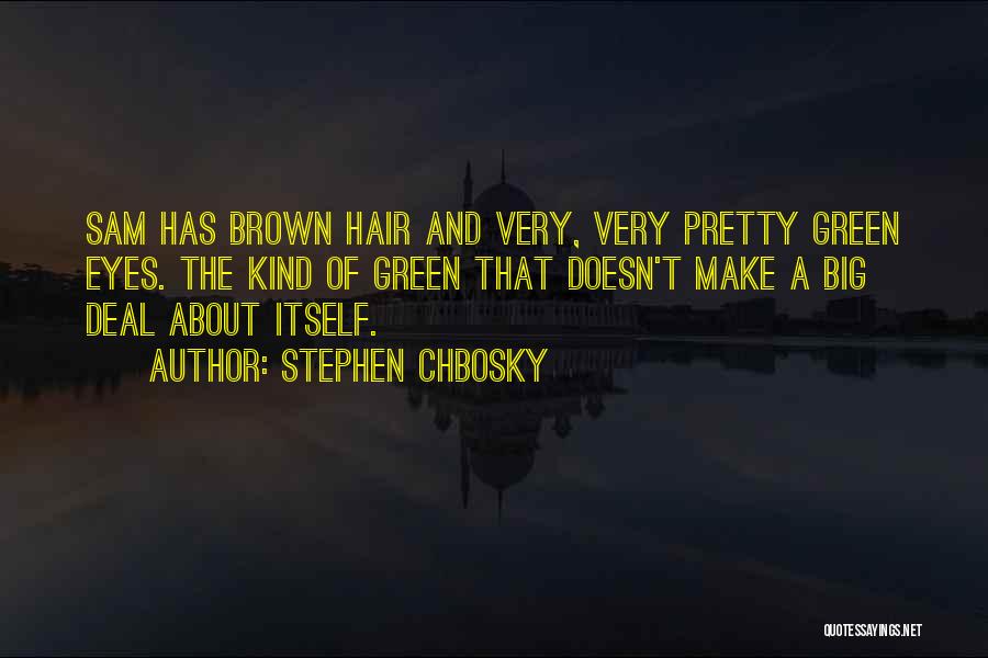 Pretty Brown Eyes Quotes By Stephen Chbosky