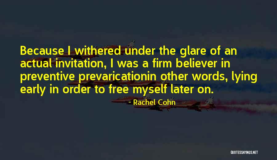 Preventive Quotes By Rachel Cohn Preventive Quotes By Rachel Cohn