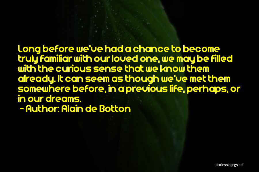 Previous Life Quotes By Alain De Botton