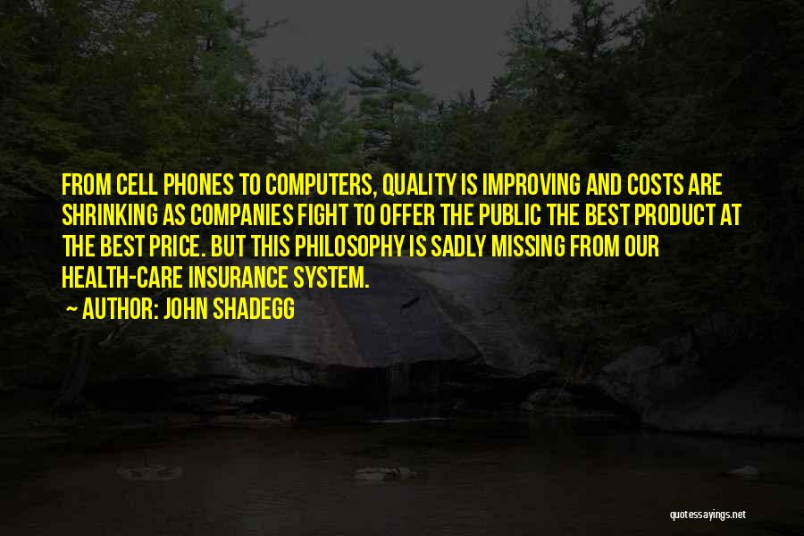 Price And Quality Quotes By John Shadegg