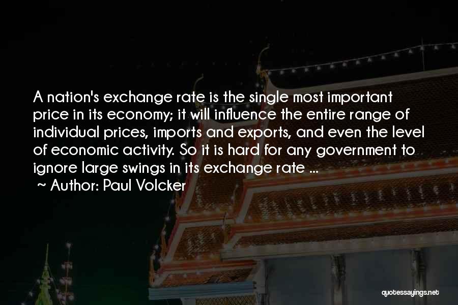 Price Range Quotes By Paul Volcker