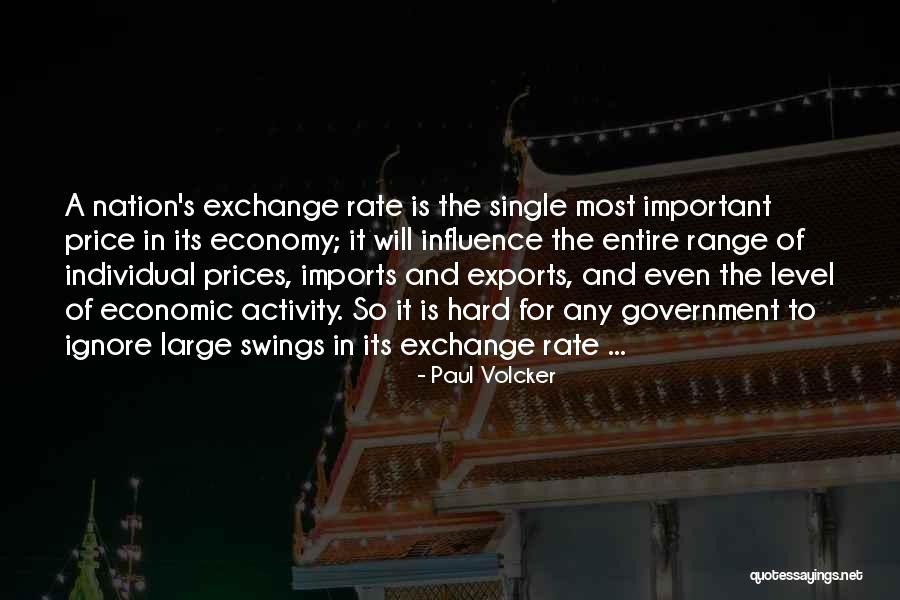 Price Range Quotes By Paul Volcker