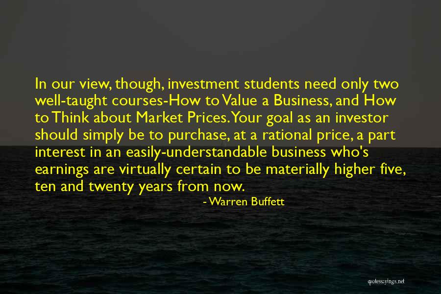 Prices Quotes By Warren Buffett