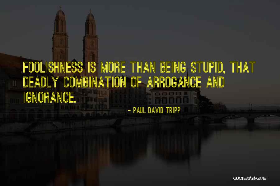 Pride And Arrogance Quotes By Paul David Tripp