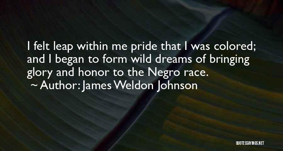 Pride And Honor Quotes By James Weldon Johnson