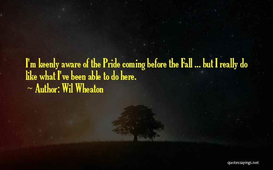 Pride Before The Fall Quotes By Wil Wheaton