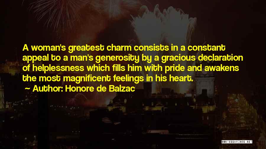 Pride Of Man Quotes By Honore De Balzac