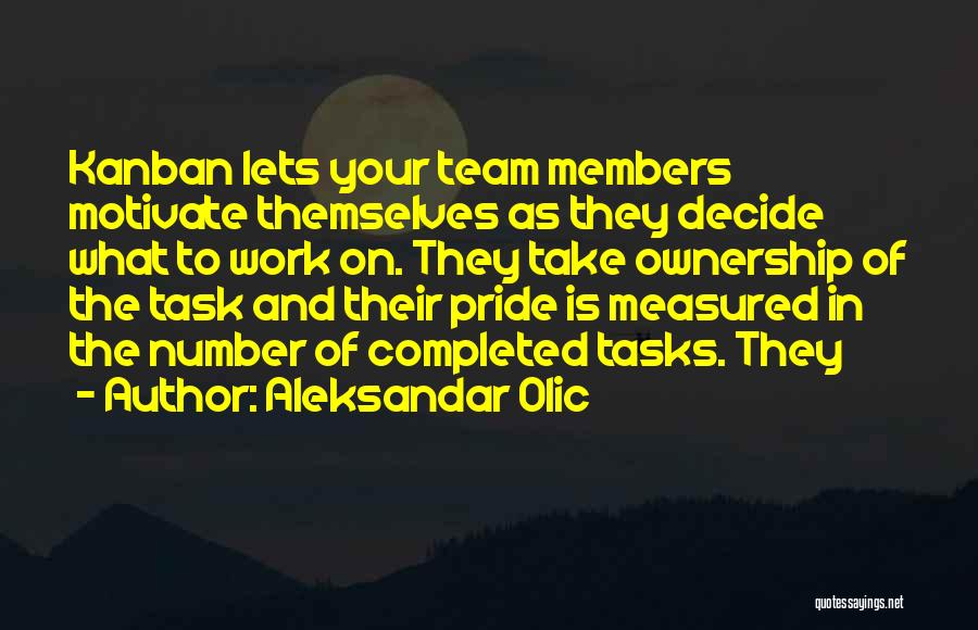 Pride Of Work Quotes By Aleksandar Olic