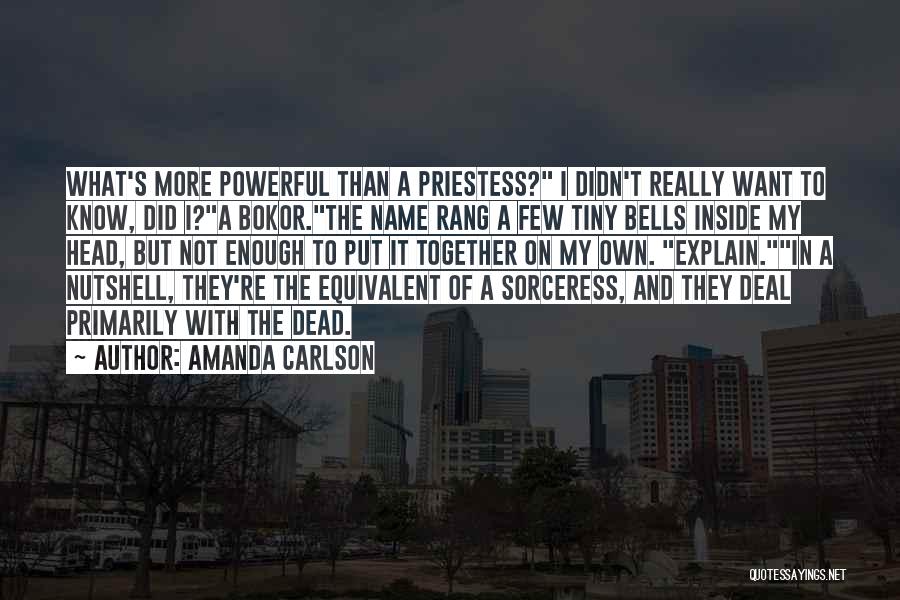 Priestess Quotes By Amanda Carlson