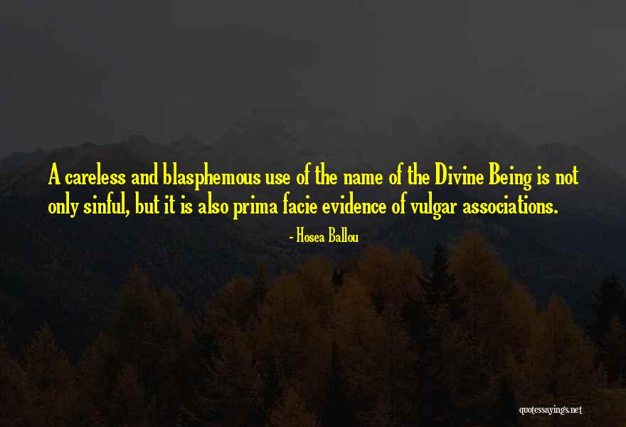 Prima Facie Quotes By Hosea Ballou Prima Facie Quotes By Hosea Ballou