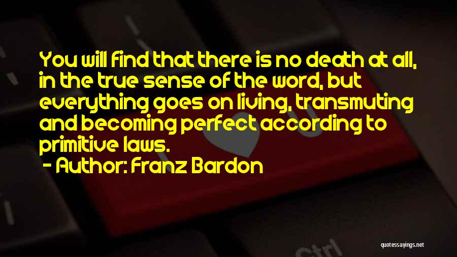 Primitive Living Quotes By Franz Bardon