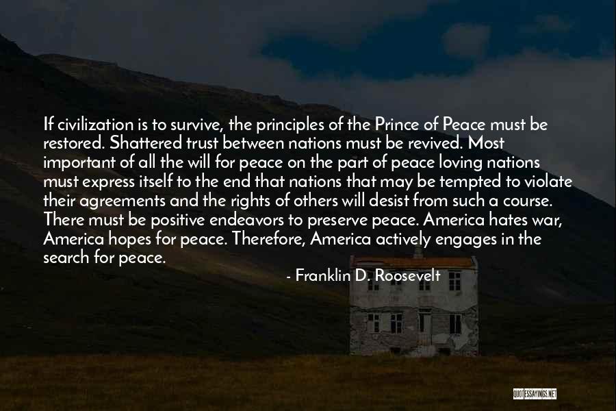 Prince's Trust Quotes By Franklin D. Roosevelt Prince's Trust Quotes By Franklin D. Roosevelt