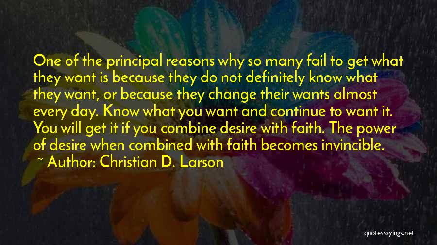 Principal's Day Quotes By Christian D. Larson