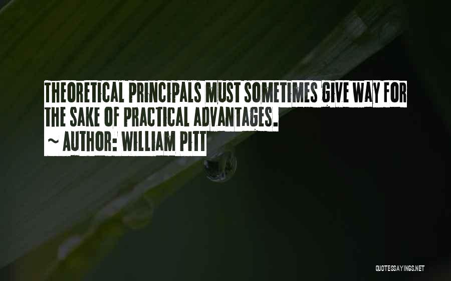 Principals Quotes By William Pitt