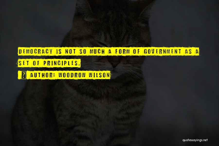 Principles Of Democracy Quotes By Woodrow Wilson