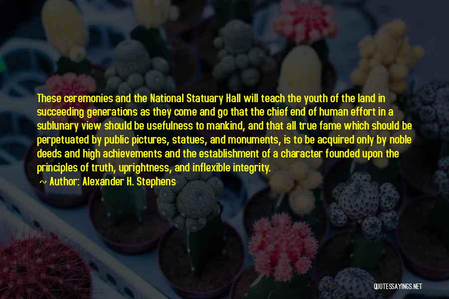 Principles Of Education Quotes By Alexander H. Stephens