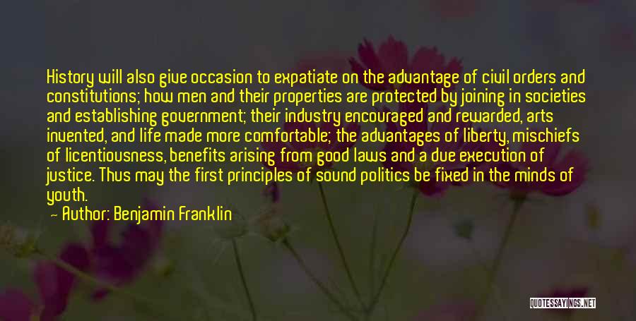 Principles Of Education Quotes By Benjamin Franklin