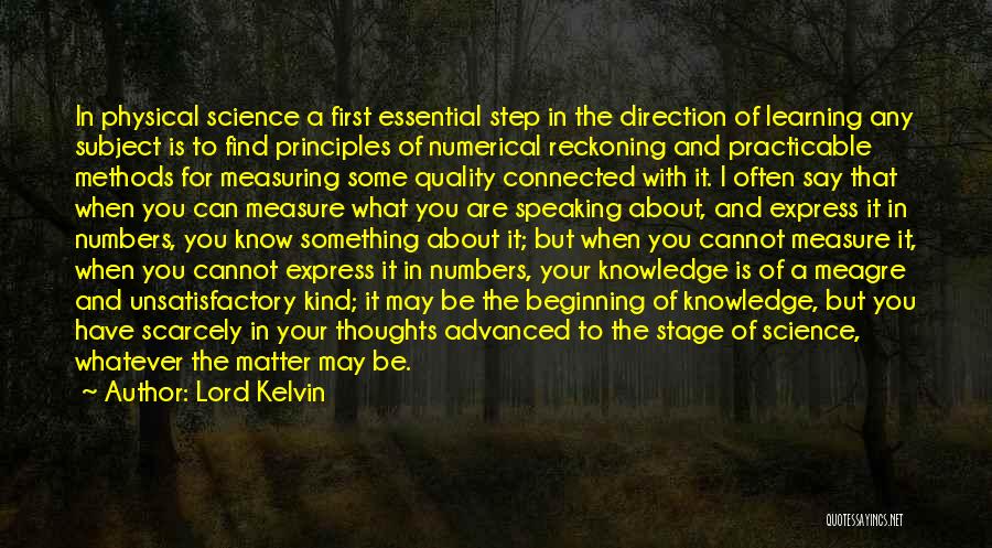 Principles Of Learning Quotes By Lord Kelvin