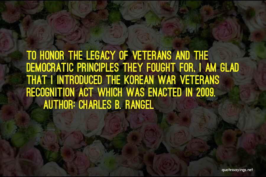 Principles Of War Quotes By Charles B. Rangel