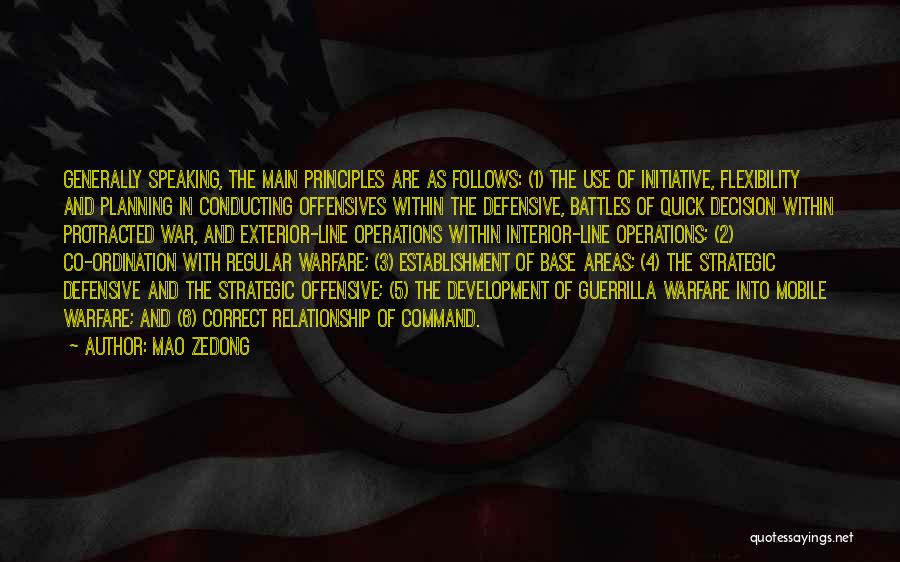 Principles Of War Quotes By Mao Zedong