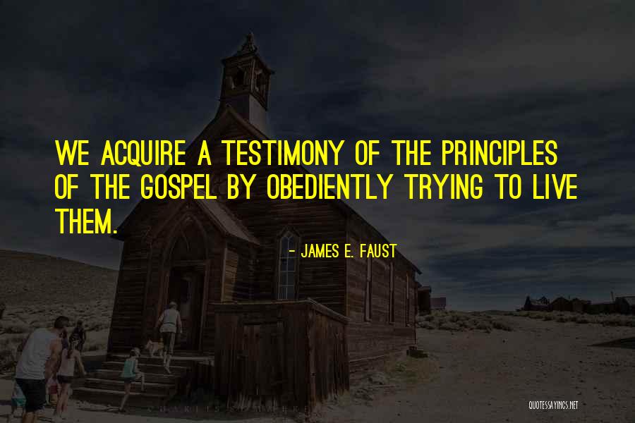 Principles To Live By Quotes By James E. Faust Principles To Live By Quotes By James E. Faust