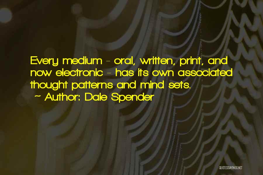 Print Media Quotes By Dale Spender