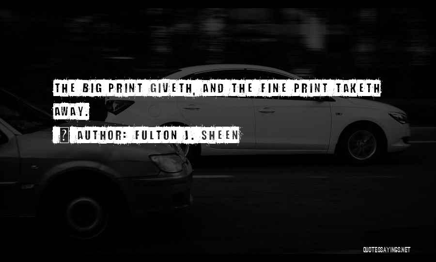 Print Quotes By Fulton J. Sheen
