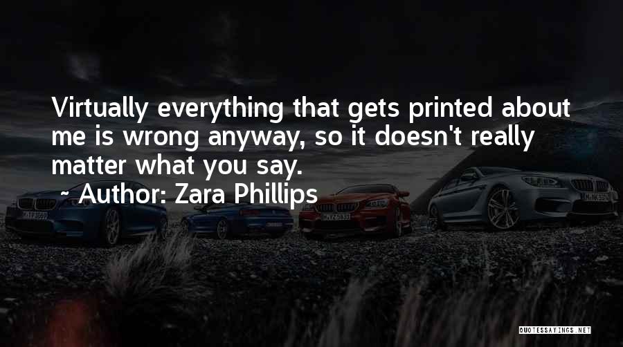 Printed T-shirt Quotes By Zara Phillips