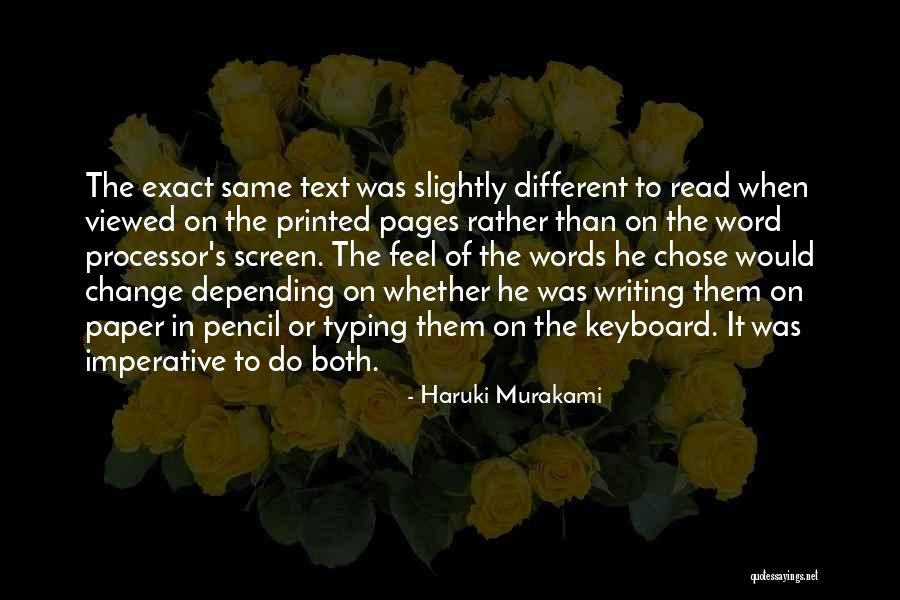 Printed Word Quotes By Haruki Murakami Printed Word Quotes By Haruki Murakami