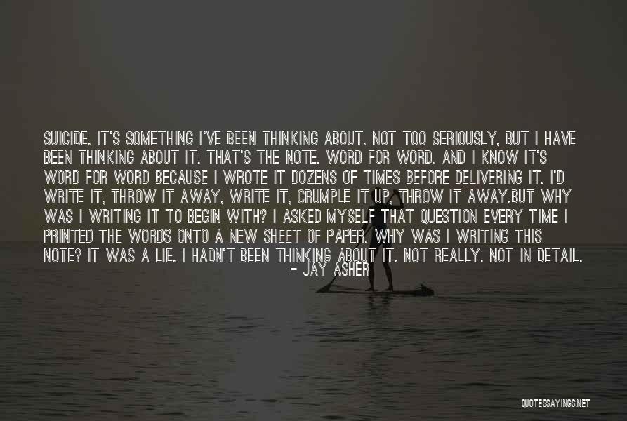 Printed Word Quotes By Jay Asher Printed Word Quotes By Jay Asher