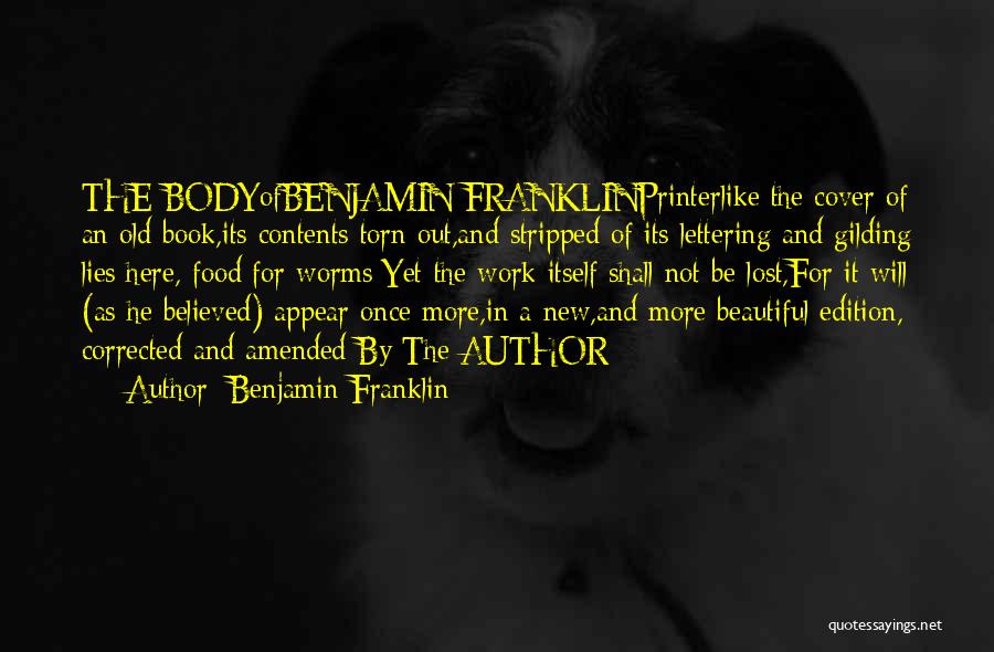 Printer Quotes By Benjamin Franklin