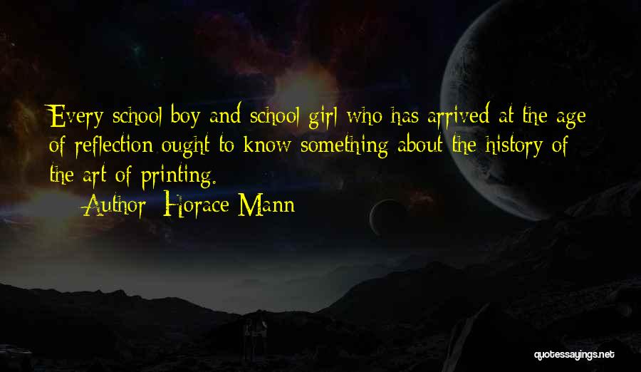 Printing Art Quotes By Horace Mann