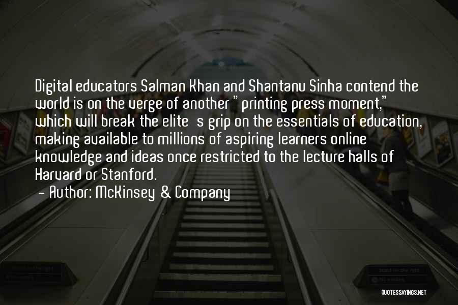 Printing Press Quotes By McKinsey & Company