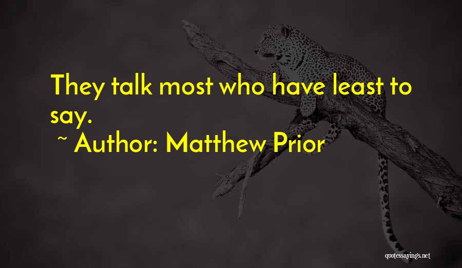 Prior Quotes By Matthew Prior