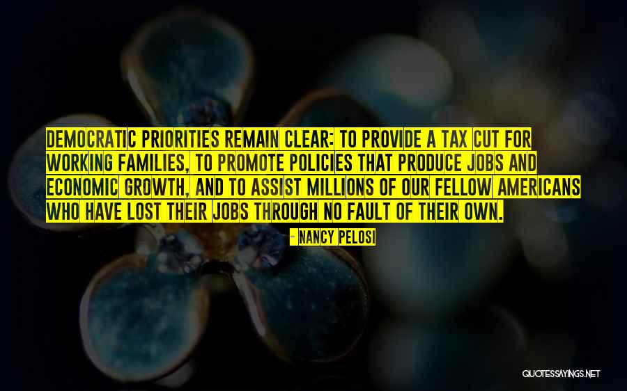 Priorities And Families Quotes By Nancy Pelosi