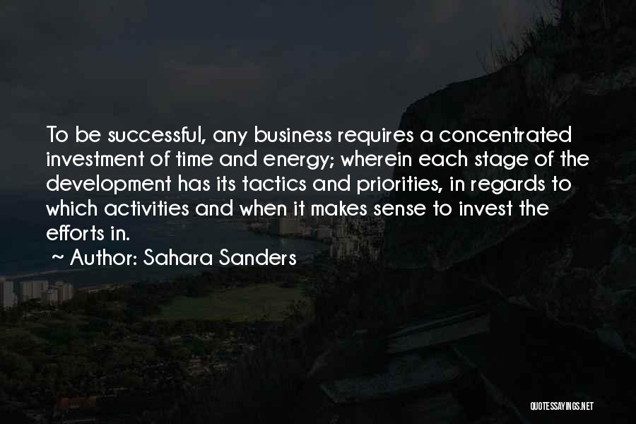 Priorities In Business Quotes By Sahara Sanders
