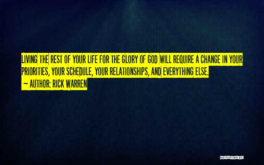 Priorities In Relationships Quotes By Rick Warren