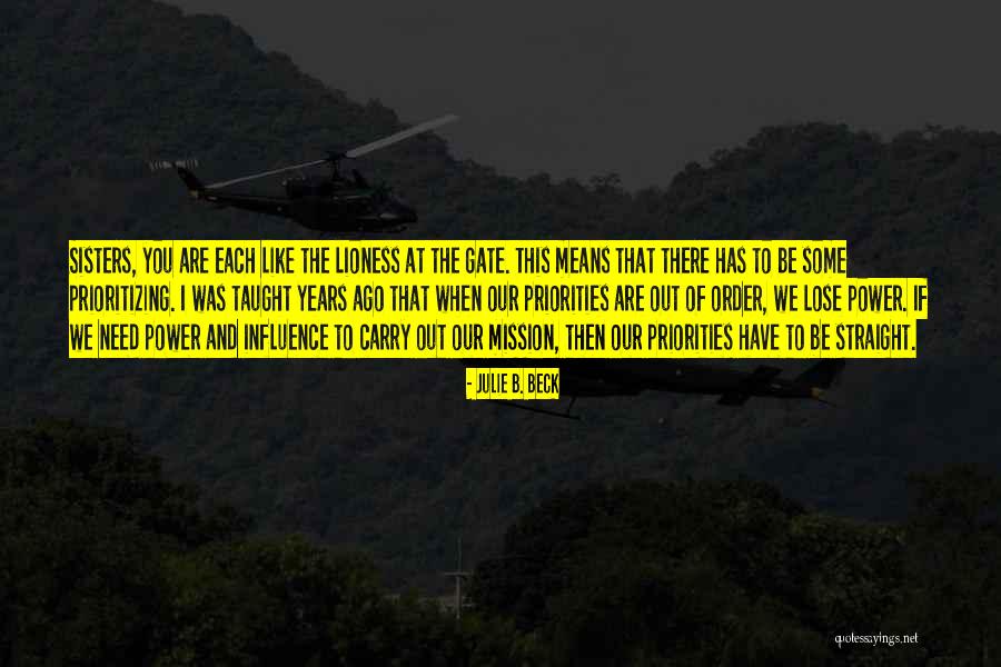 Prioritizing Quotes By Julie B. Beck Prioritizing Quotes By Julie B. Beck