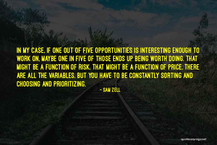 Prioritizing Quotes By Sam Zell Prioritizing Quotes By Sam Zell