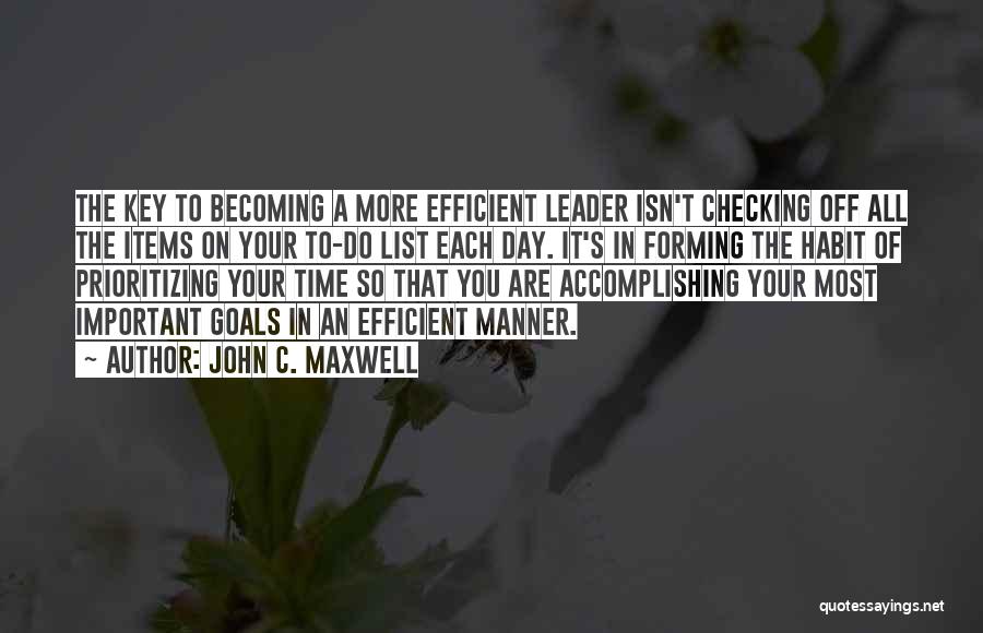 Prioritizing Time Quotes By John C. Maxwell