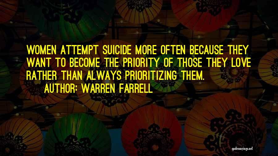 Prioritizing Yourself Quotes By Warren Farrell