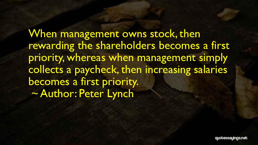 Priority Management Quotes By Peter Lynch
